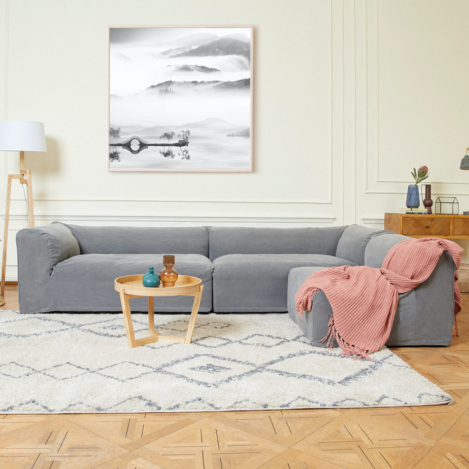 Sof&aacute; Seccional Relax Gris