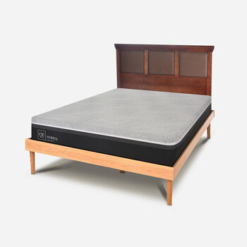 Cama 2 Plazas Hybrid + Respaldo Torino Caramel