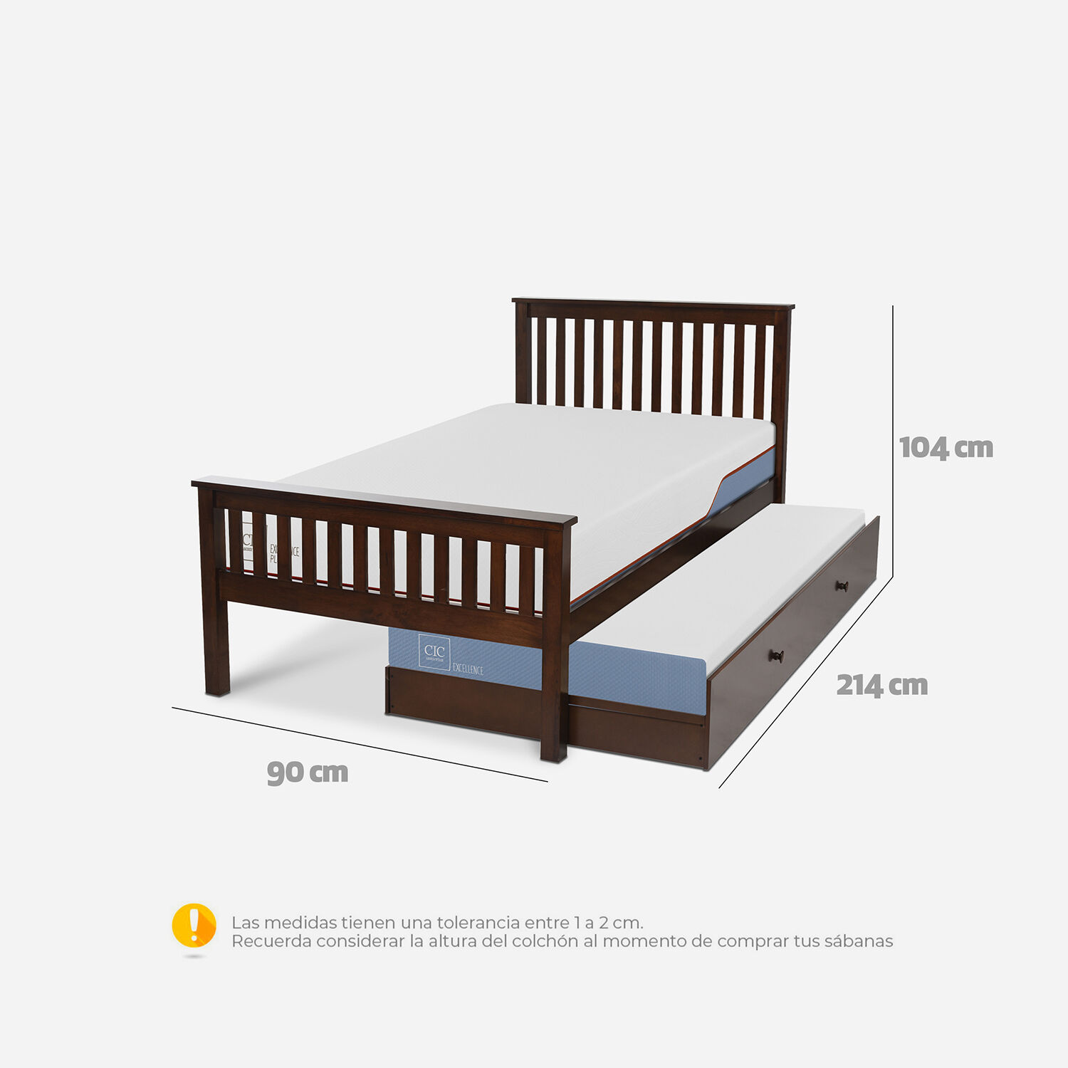 Cama Nido Single Eloísa Excellence Plus