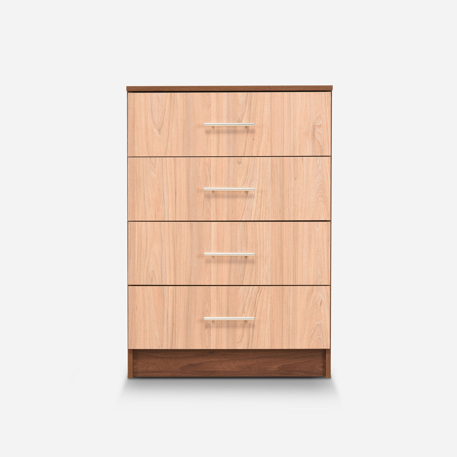 C&oacute;moda Cajonera 4 Cajones F&eacute;nix Bicolor Nogal Olmo