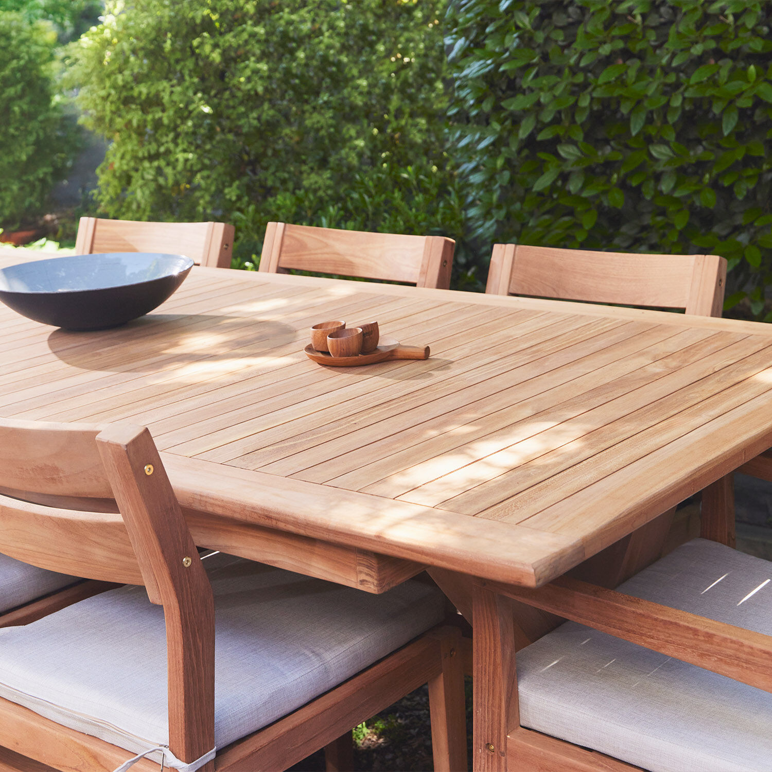 Juego de Comedor para Terraza Teka 6 Sillas 2 Sitiales Aruba