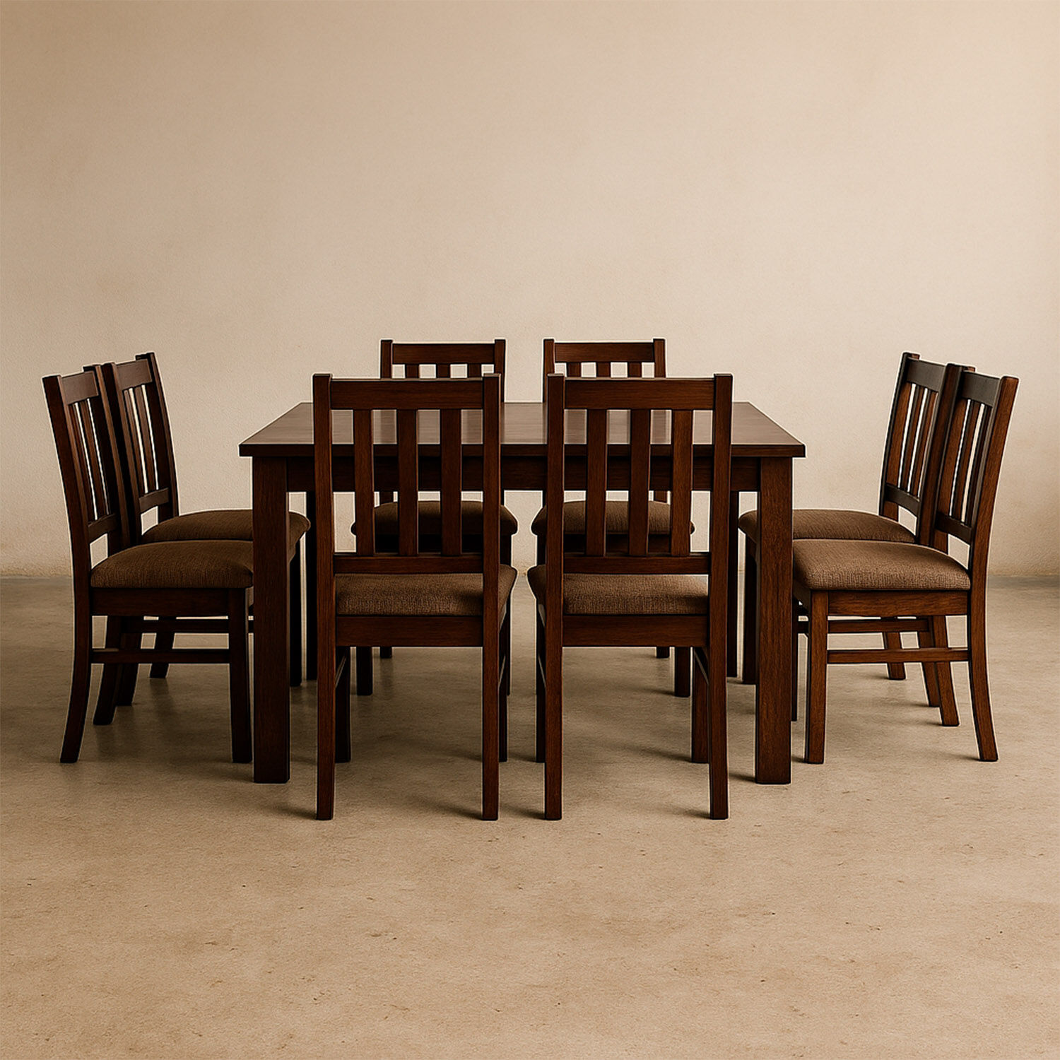 Comedor 8 Sillas &Ntilde;uble Chocolate - Caf&eacute;