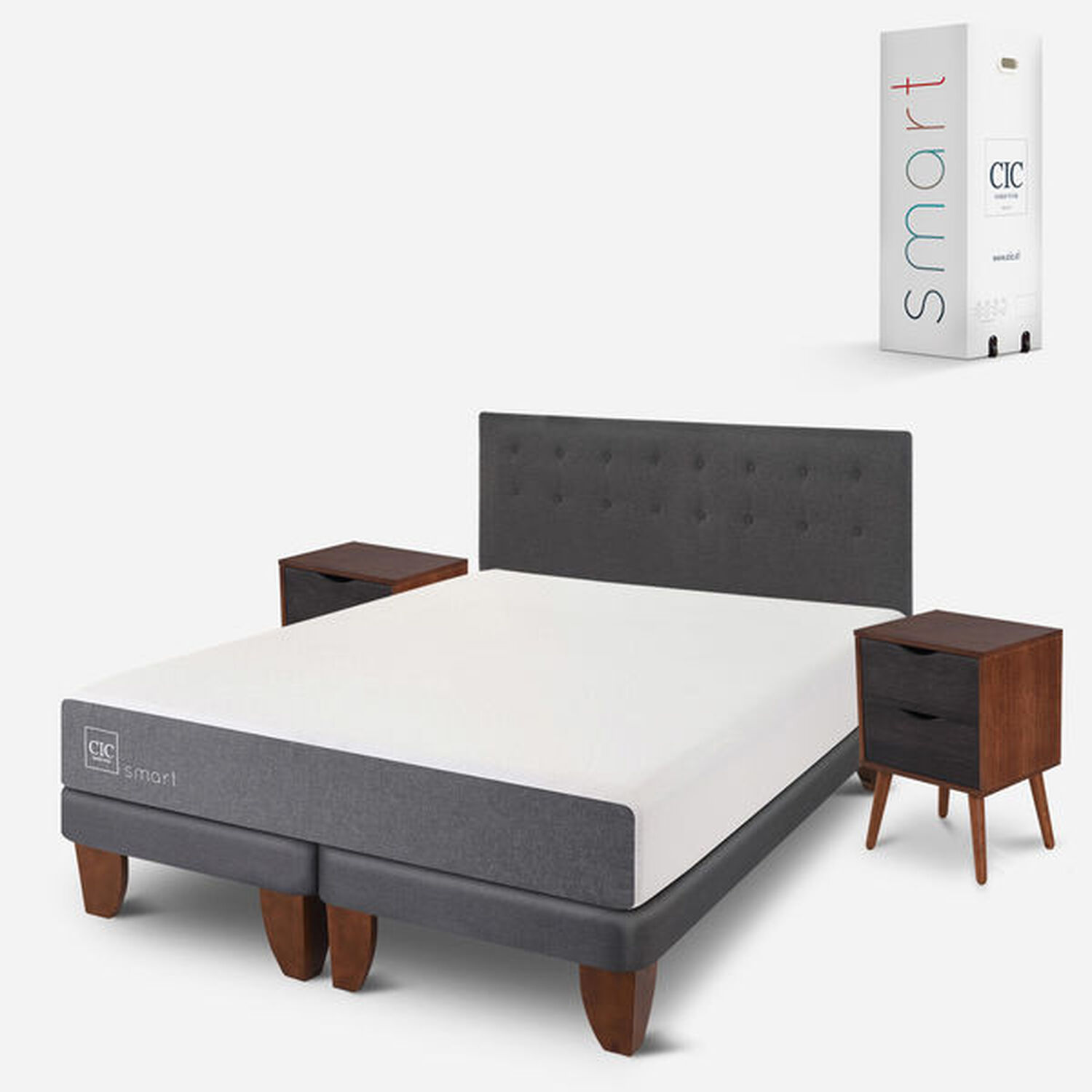 Cama Europea King Smart + Set Éufrates