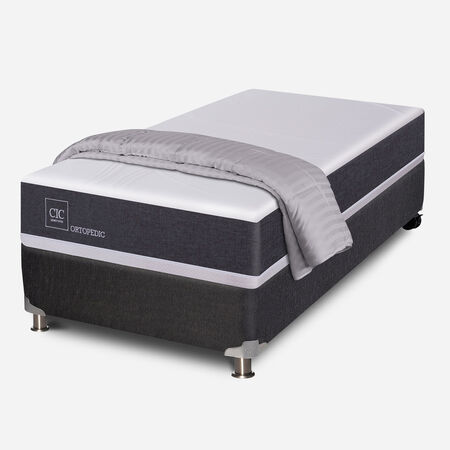 Box Spring 1 Plaza Ortopedic 5 Zonas + Plum&oacute;n
