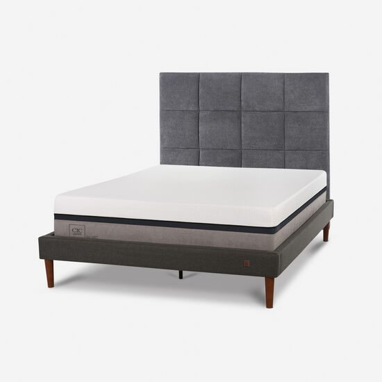 Cama Europea Curve 2 Plazas Balance + Respaldo Támesis