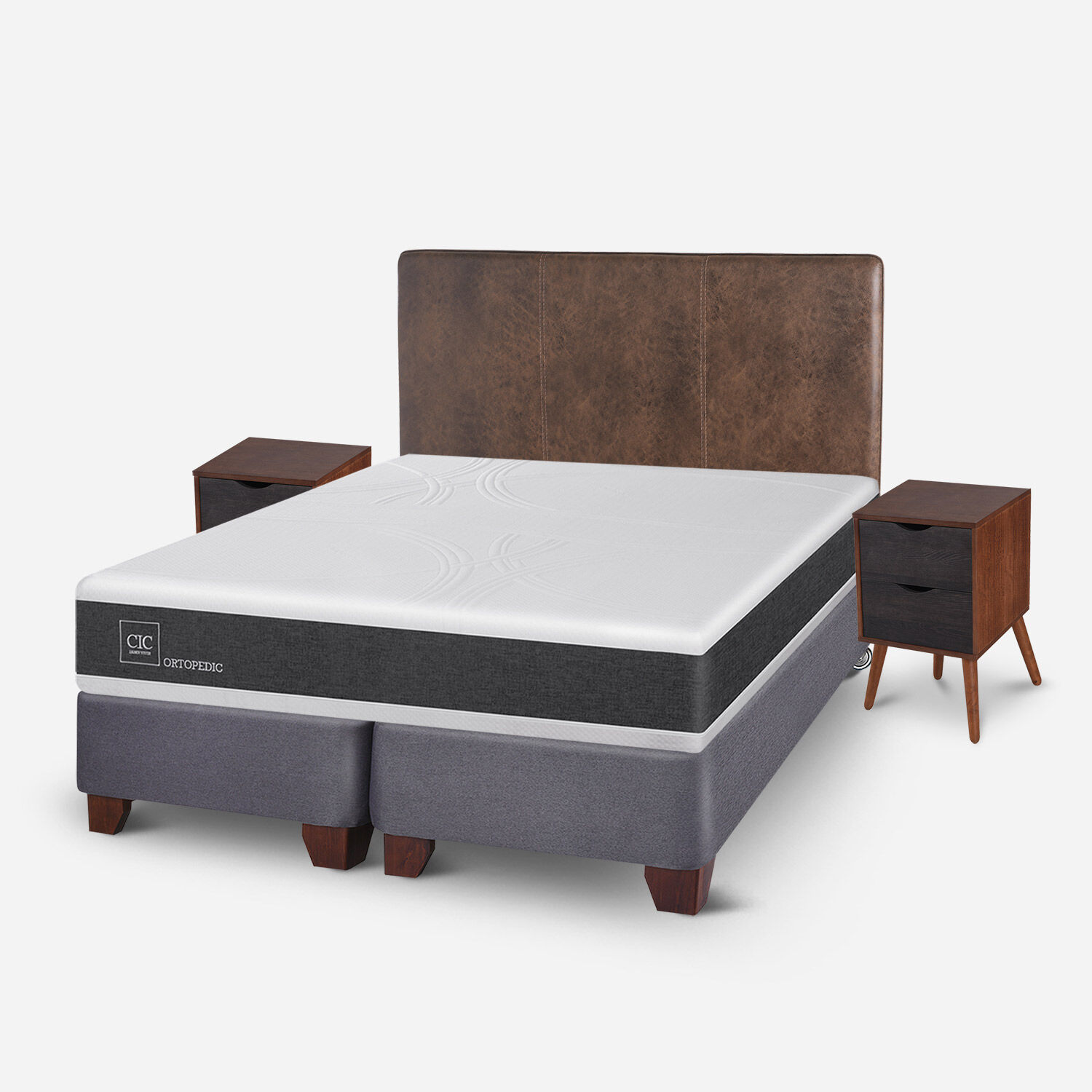 Box Spring King Ortopedic + Set Baker