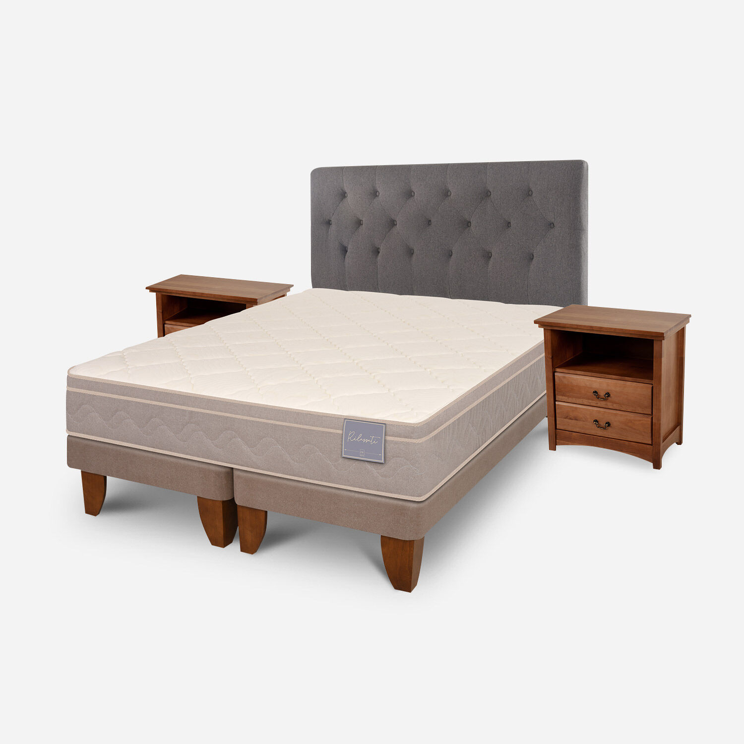 Cama Europea King Rilassati Base Dividida + Set Kavery