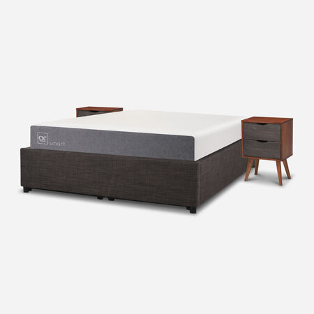Cama Space Box 2 Plazas Smart + Veladores N&iacute;ger
