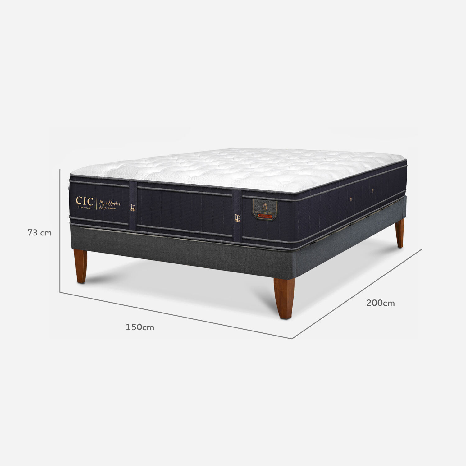 Cama Europea Box 2 Plazas Grand Premium