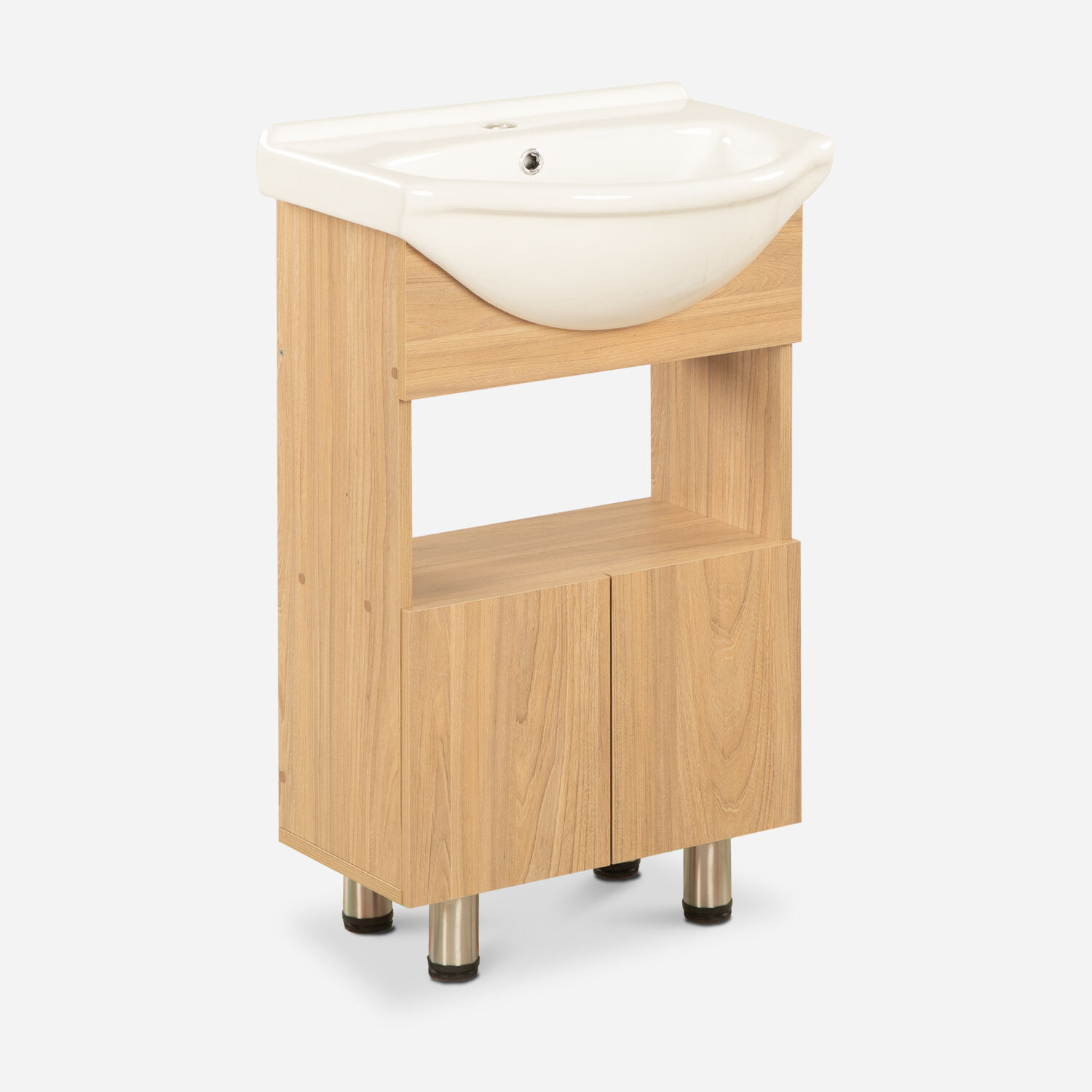 Vanitorio 2 Puertas Bajas Con Soportes Cannes Olmo 50 Cm.