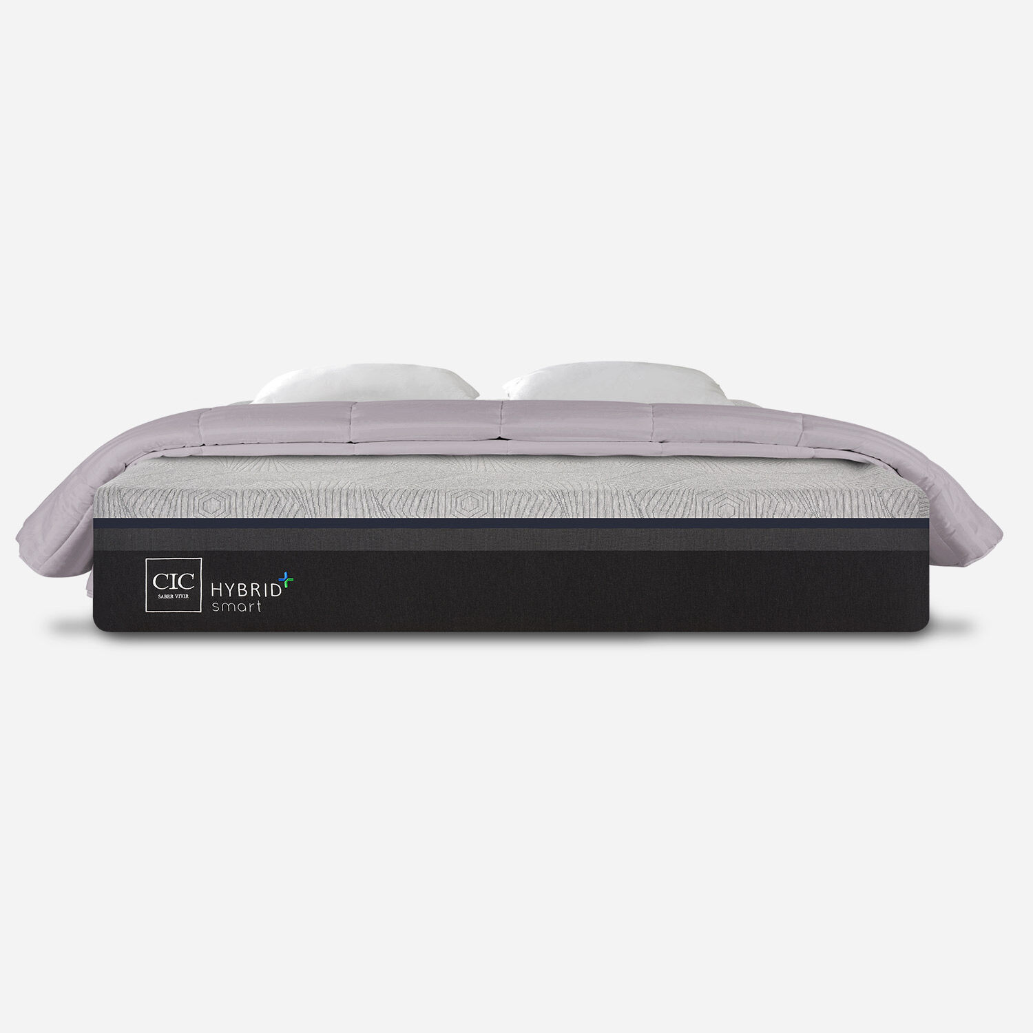 Colch&oacute;n 2 Plazas Hybrid Plus 150x200 + Almohadas Viscoel&aacute;sticas + Plum&oacute;n