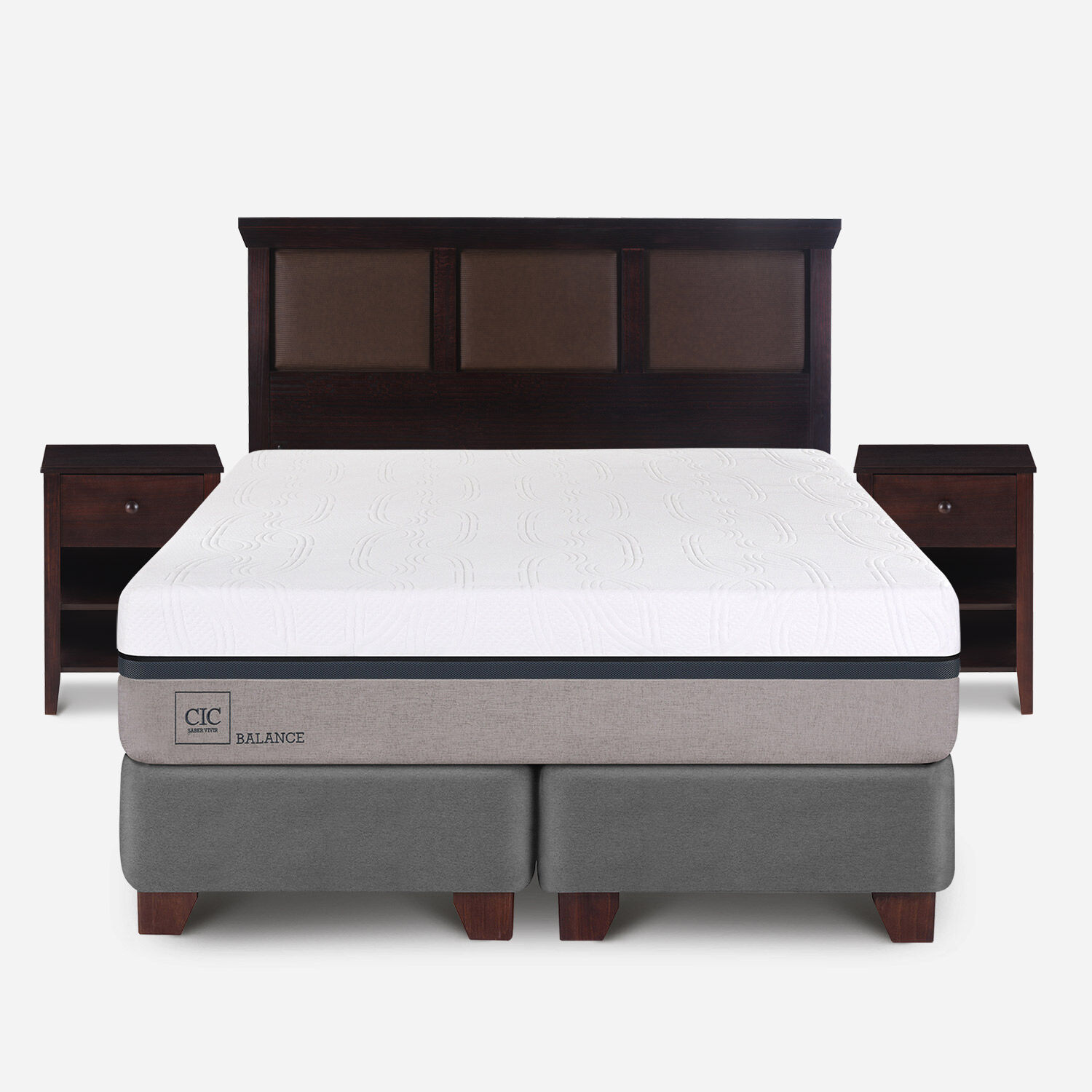 Box Spring King Balance + Set Torino Chocolate