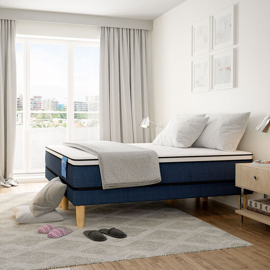 Cama Americana 1 Plaza Excellence Plus + Plumón
