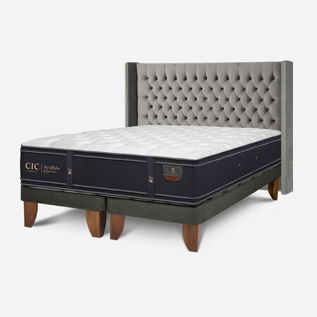 Cama Europea Super King Grand Premium + Respaldo Sesia