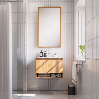 Vanitorio Flotante 1 Caj&oacute;n M&oacute;naco Olmo 60 Cm.