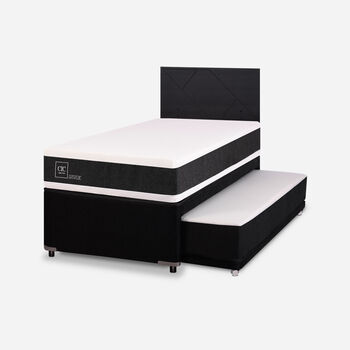 Cama Nido Diván Ortopedic + Respaldo Villarrica Negro