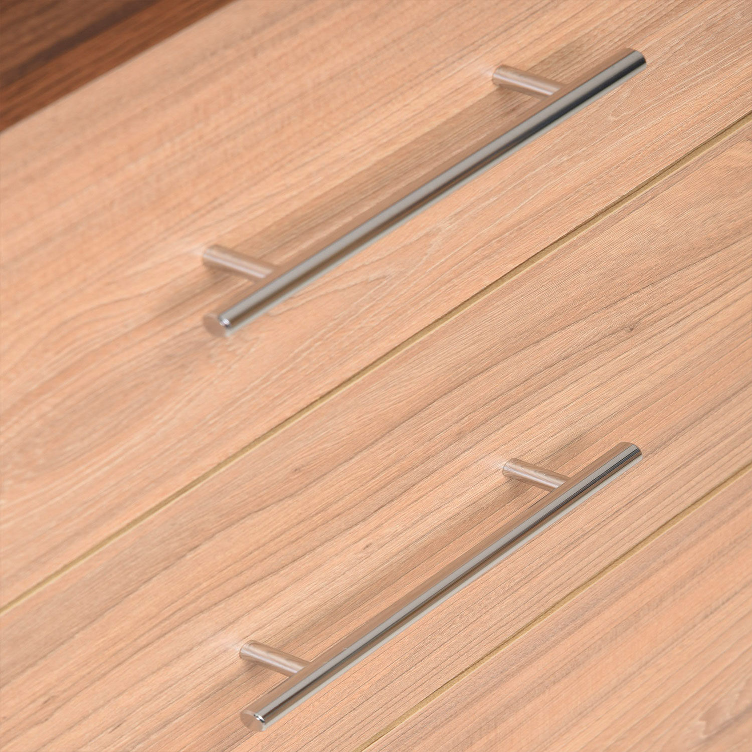 C&oacute;moda 8 Cajones Polux Bicolor Nogal Olmo