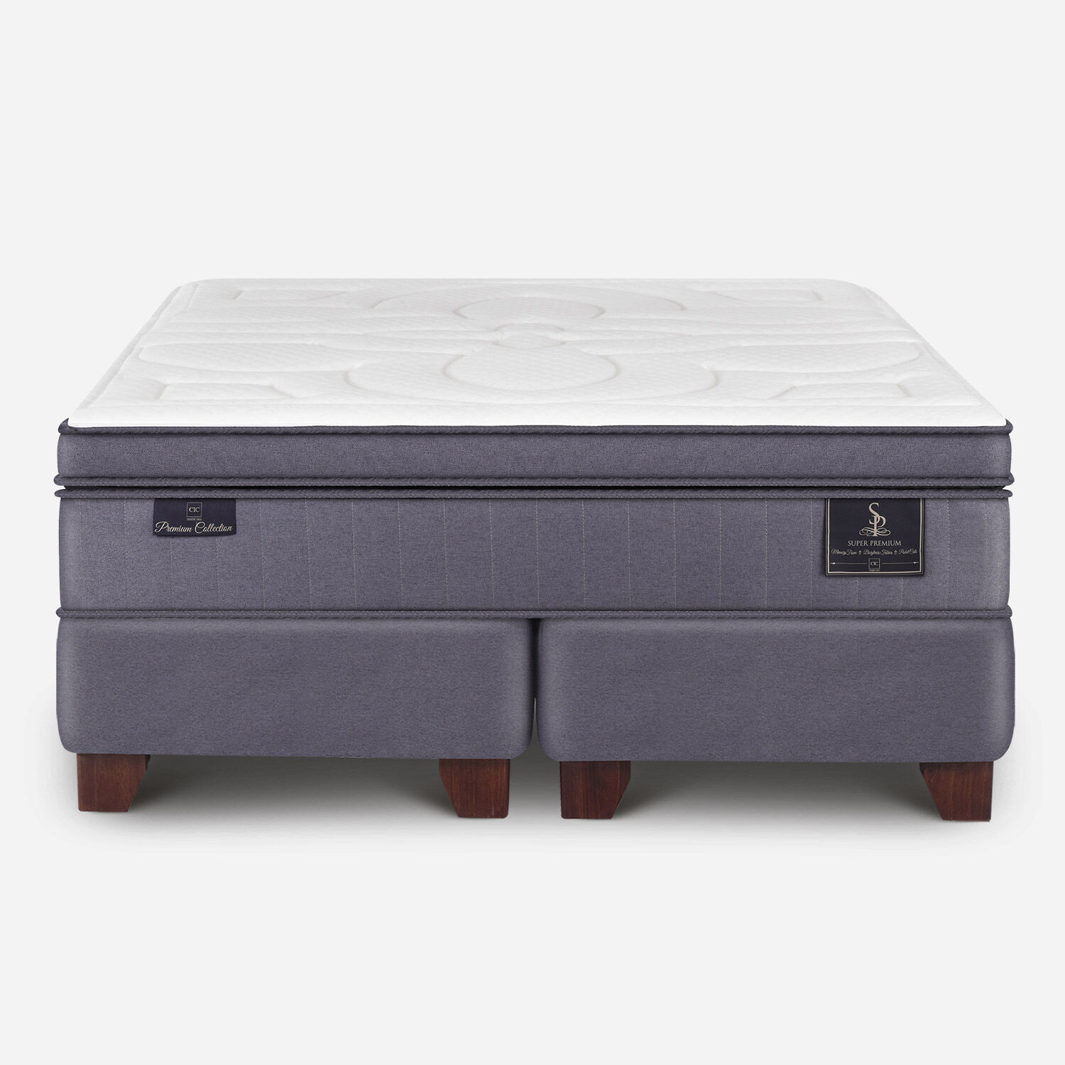 Box Spring 2 Plazas Super Premium Base Dividida