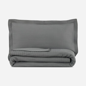 Quilt King Algodón Gris