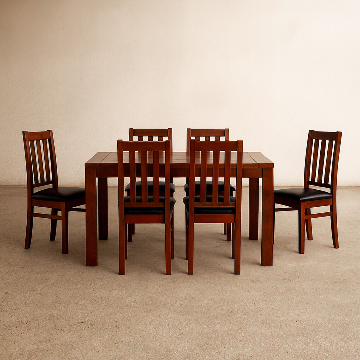 Comedor 6 Sillas &Ntilde;uble Caramelo Negro