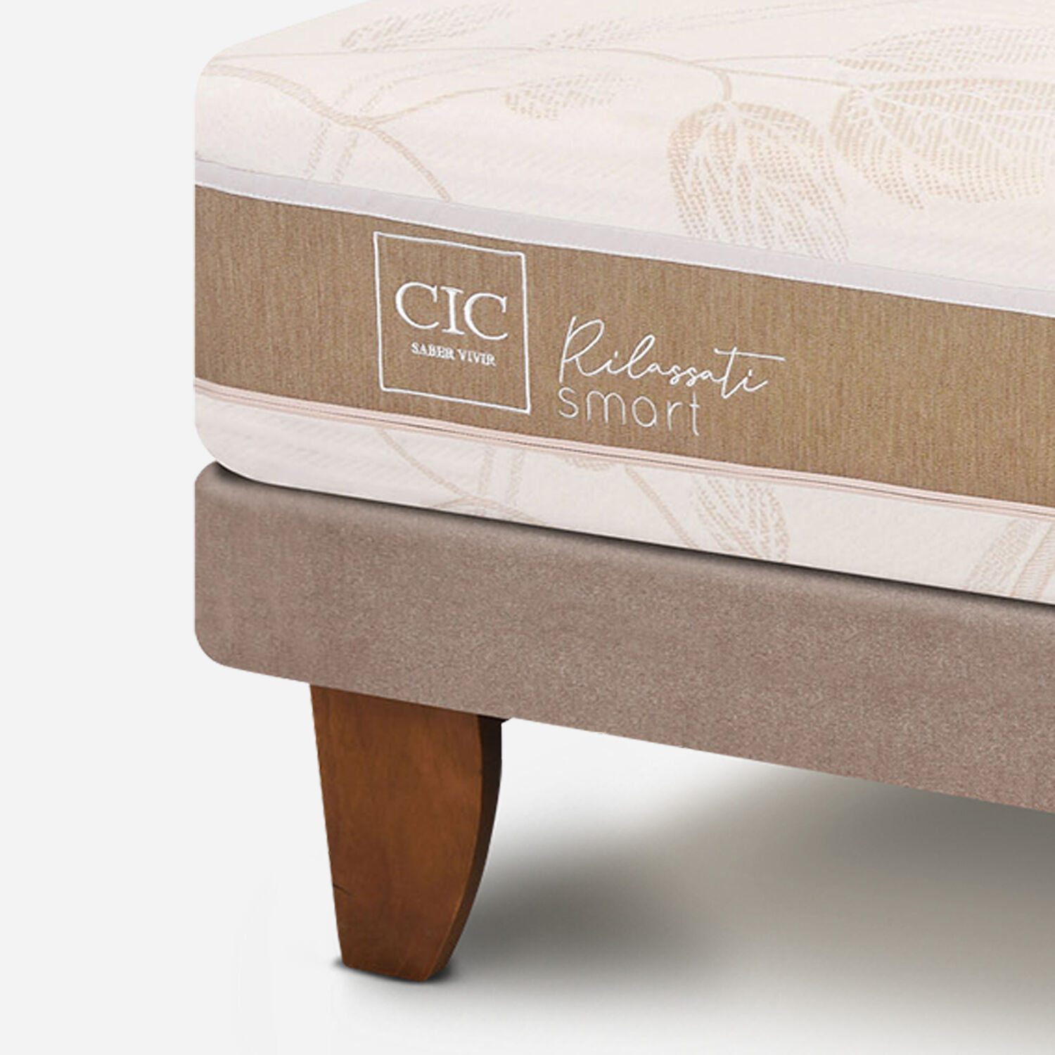 Cama Europea 2 Plazas Rilassati Infinity Base Dividida + Set M&uacute;nich Chocolate