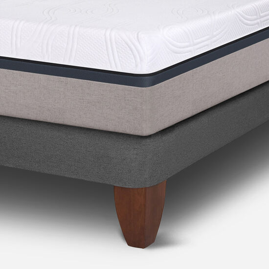 Cama Europea 2 Plazas Balance Base Dividida + Plumón