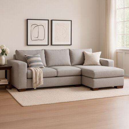 Sof&aacute; Seccional Derecho Praga Gris Claro