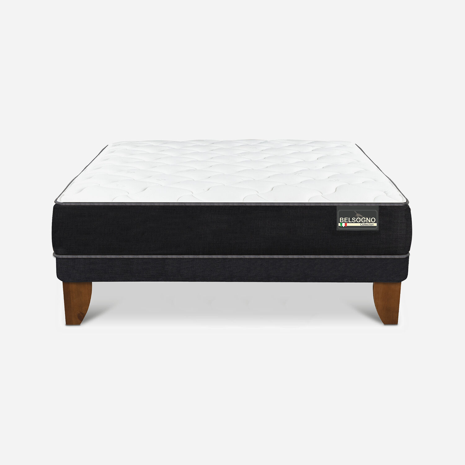 Cama Europea Belsogno 2 Plazas Plus Black