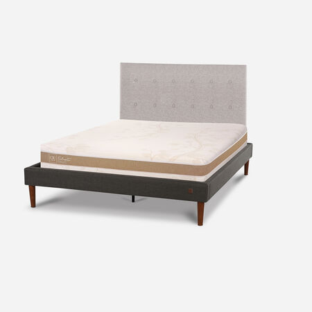 Cama Europea Curve 2 Plazas Rilassati Infinity + Respaldo Tigris