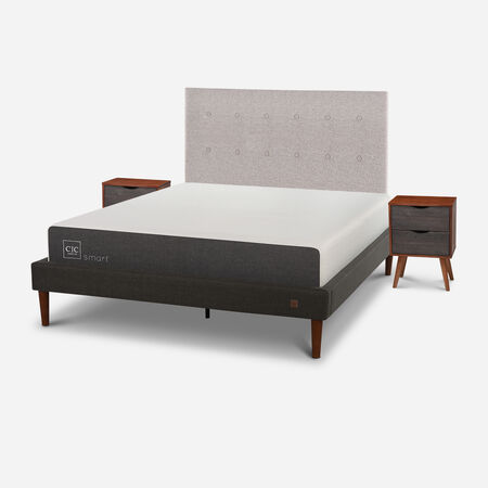 Cama Europea Curve 2 Plazas Smart + Set Tigris