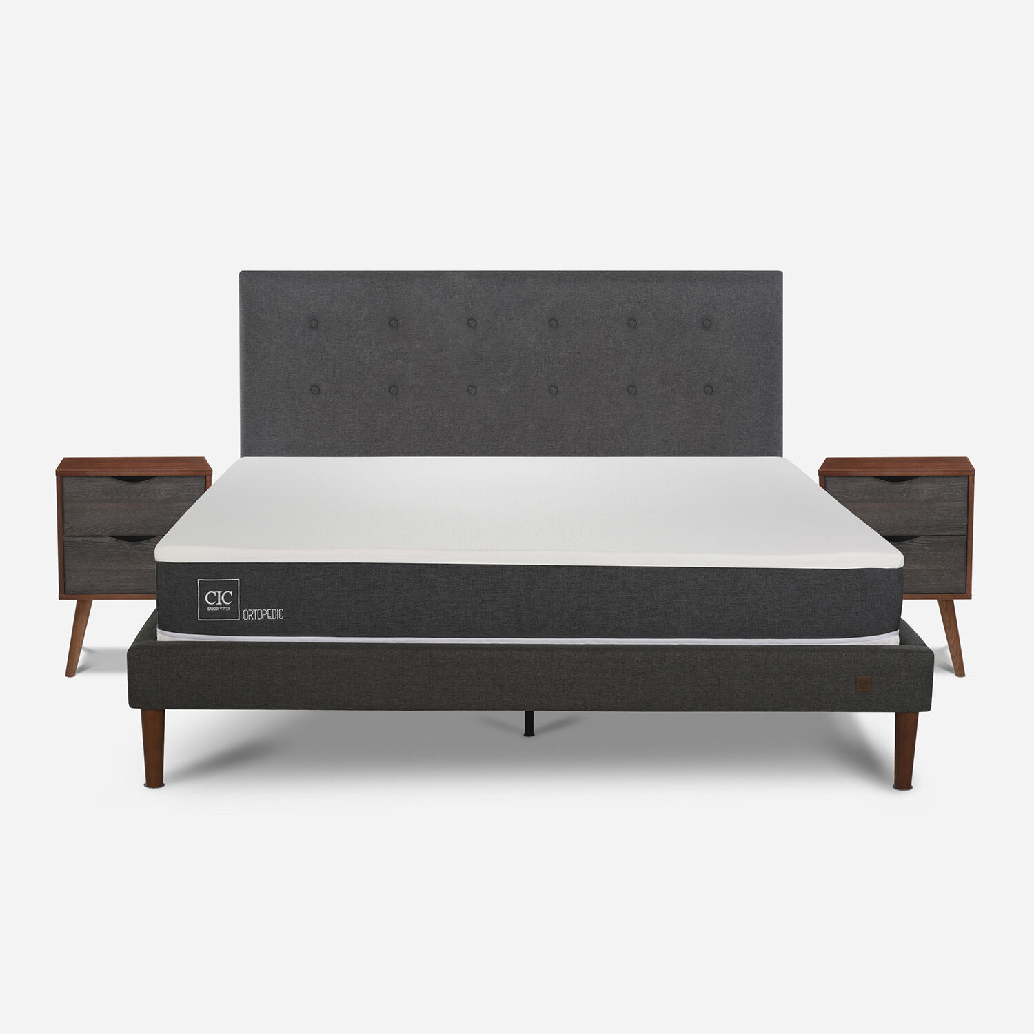 Cama Europea Curve 2 Plazas Ortopedic + Set &Eacute;ufrates