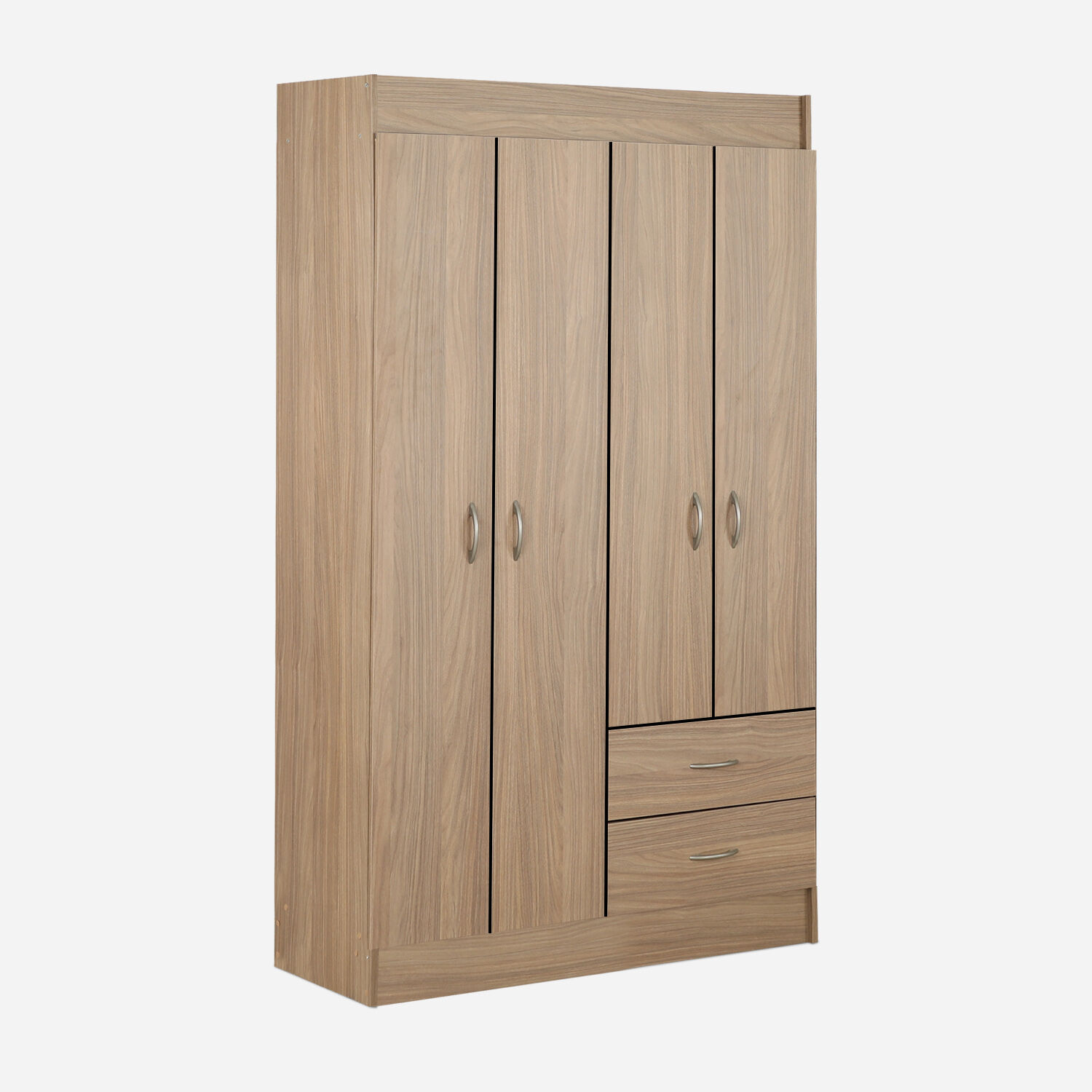 Cl&oacute;set Standford 4 Puertas 2 Cajones Nogal
