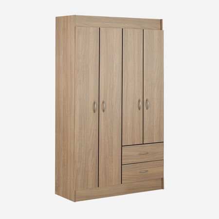 Cl&oacute;set Standford 4 Puertas 2 Cajones Nogal