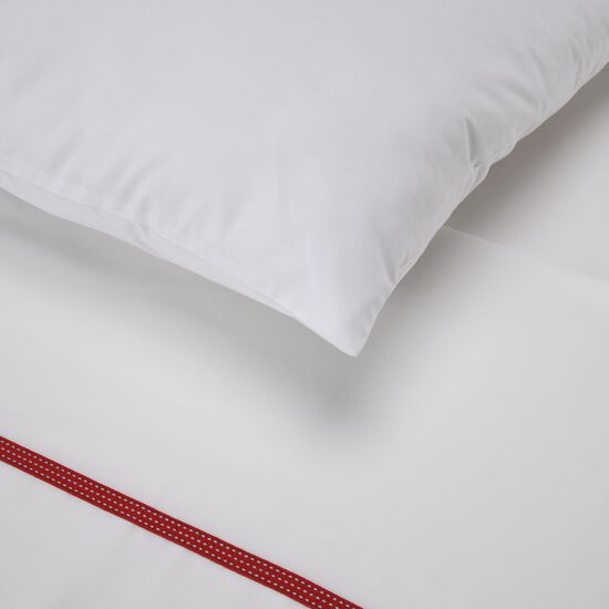 Sábanas Single 180 Hilos Trim Blanca 