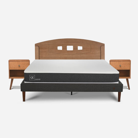 Cama Europea Curve 2 Plazas Ortopedic + Set New Gales