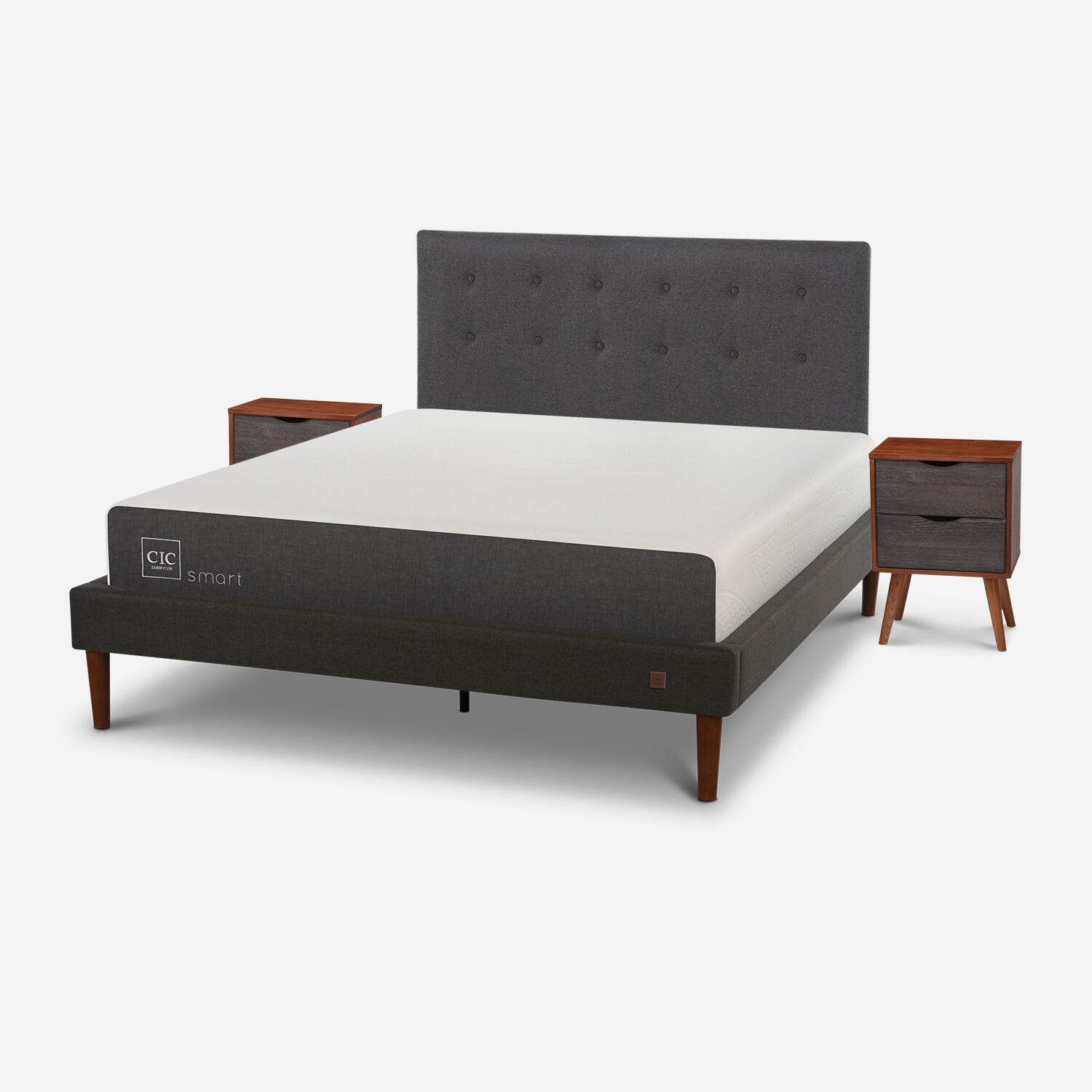 Cama Europea Curve 2 Plazas Smart + Set &Eacute;ufrates