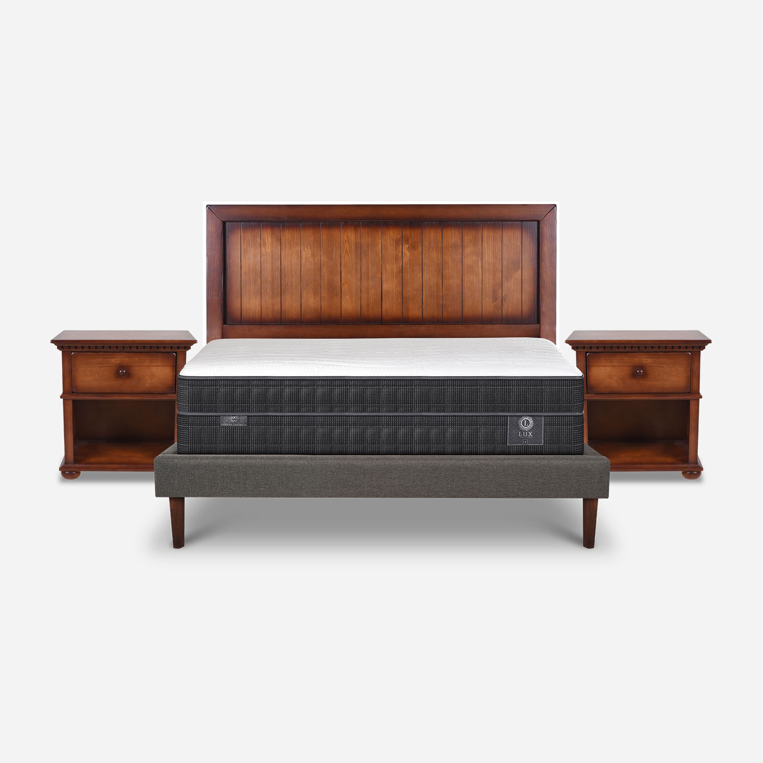 Cama Europea Curve King Lux + Set Monterrey