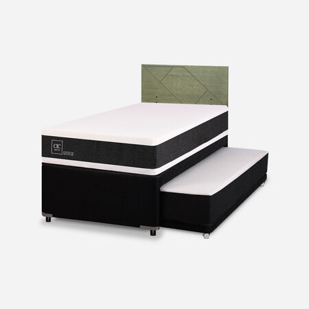 Cama Nido Div&aacute;n Ortopedic + Respaldo Villarrica Olivo