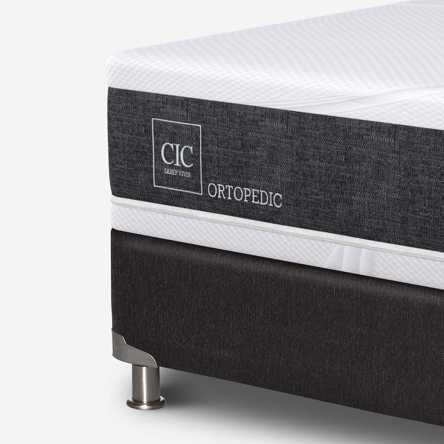 Box Spring King Ortopedic 5 Zonas + Almohadas Viscoel&aacute;sticas