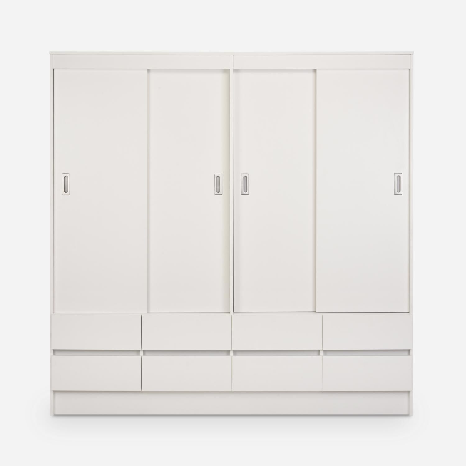 Clóset 4 Puertas Corredera 8 Cajones Maule Blanco