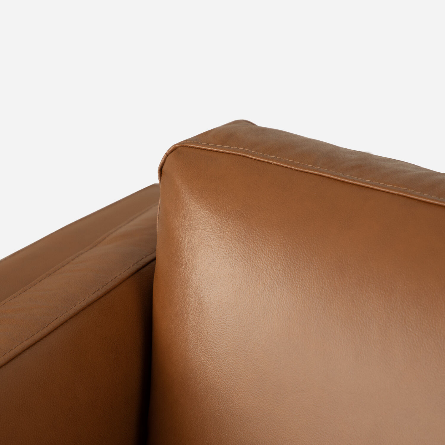 Sof&aacute; 3 Cuerpos Cuero Livorno Caramelo