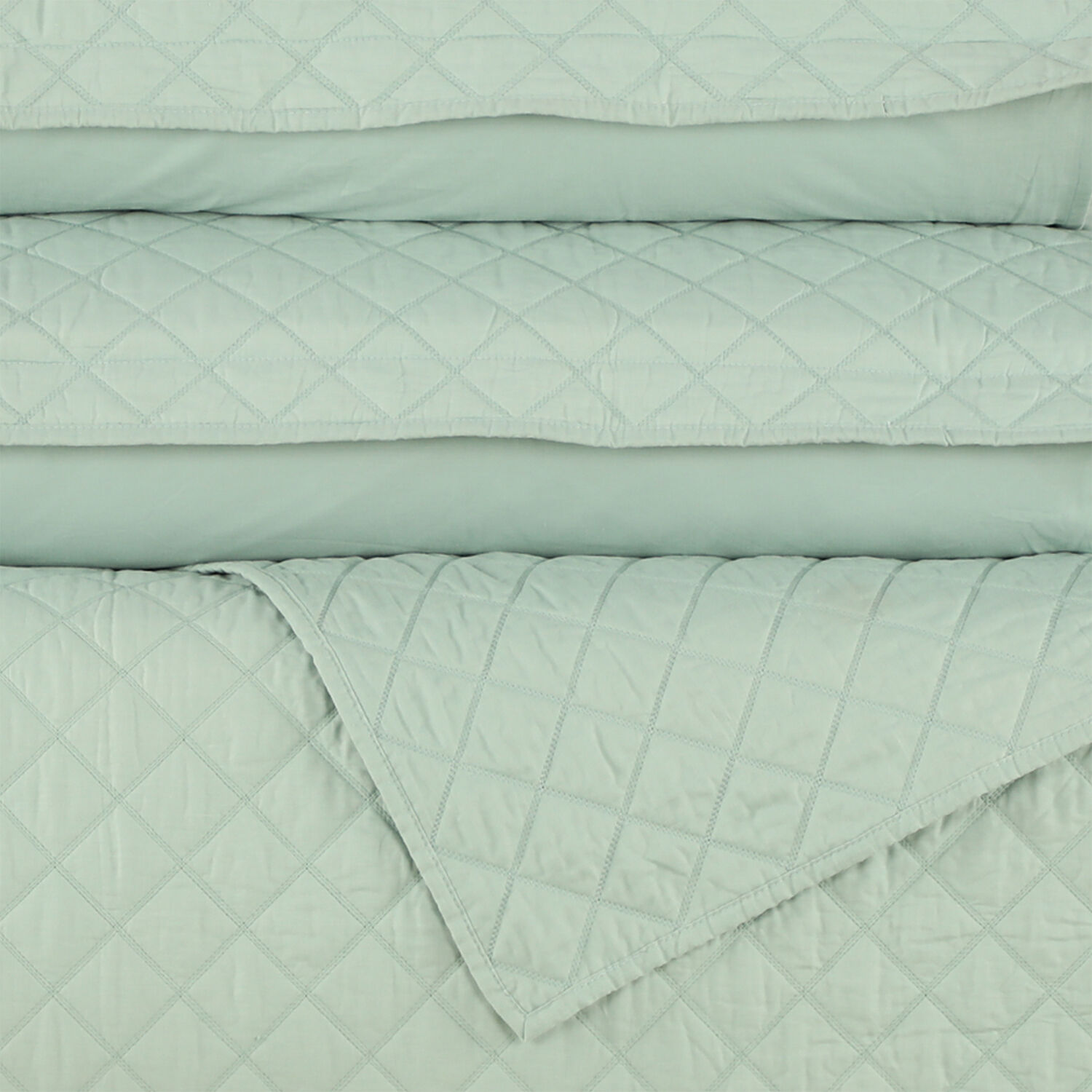 Quilt 2 Plazas Polycotton Menta