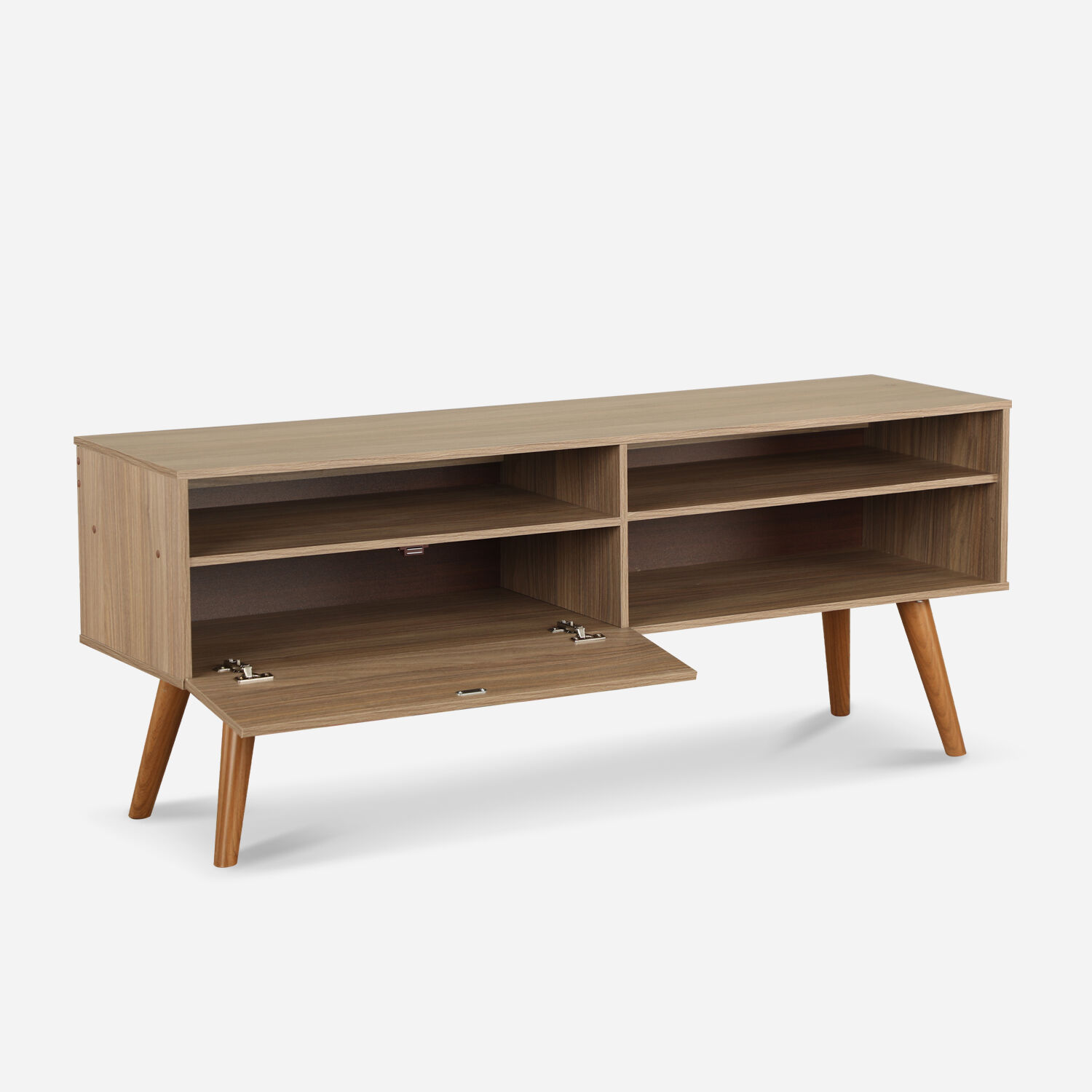 Rack Standford 1 Puerta 2 Repisas Nogal