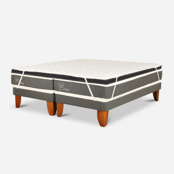 Dúplex Cama Europea 1 Plaza Ortopedic + Topper Premium + Cubrecolchón