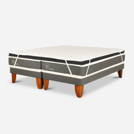 Dúplex Cama Europea 1 Plaza Ortopedic + Topper Premium + Cubrecolchón