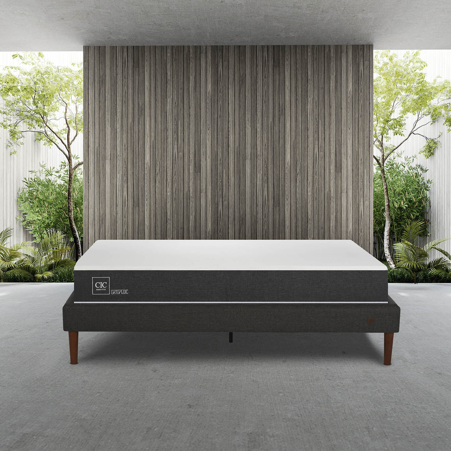 Cama Europea Curve 2 Plazas Ortopedic + Set Baker