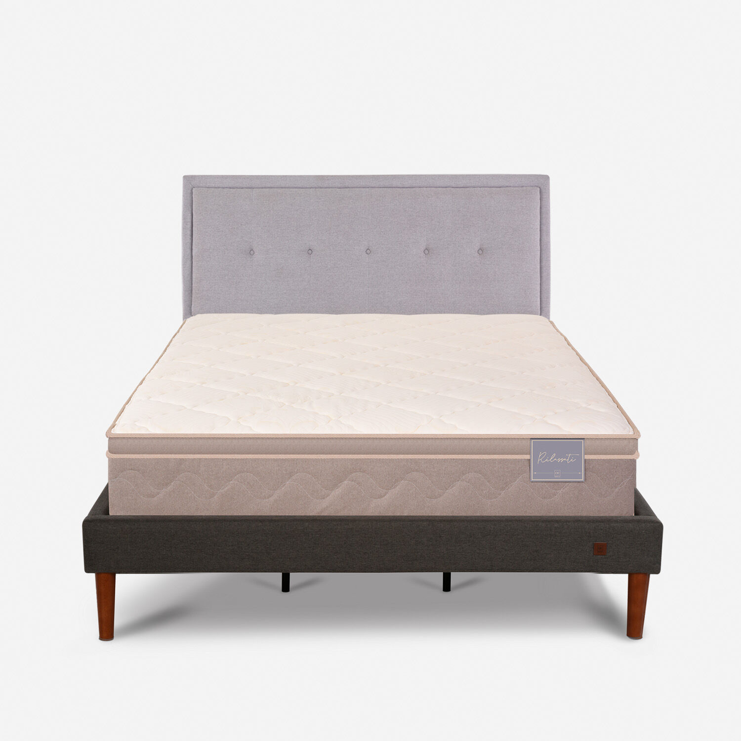 Cama Europea Curve King Rilassati + Respaldo Ganges