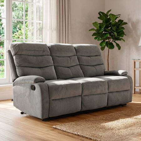 Sof&aacute; Reclinable 3 Cuerpos Texas Gris