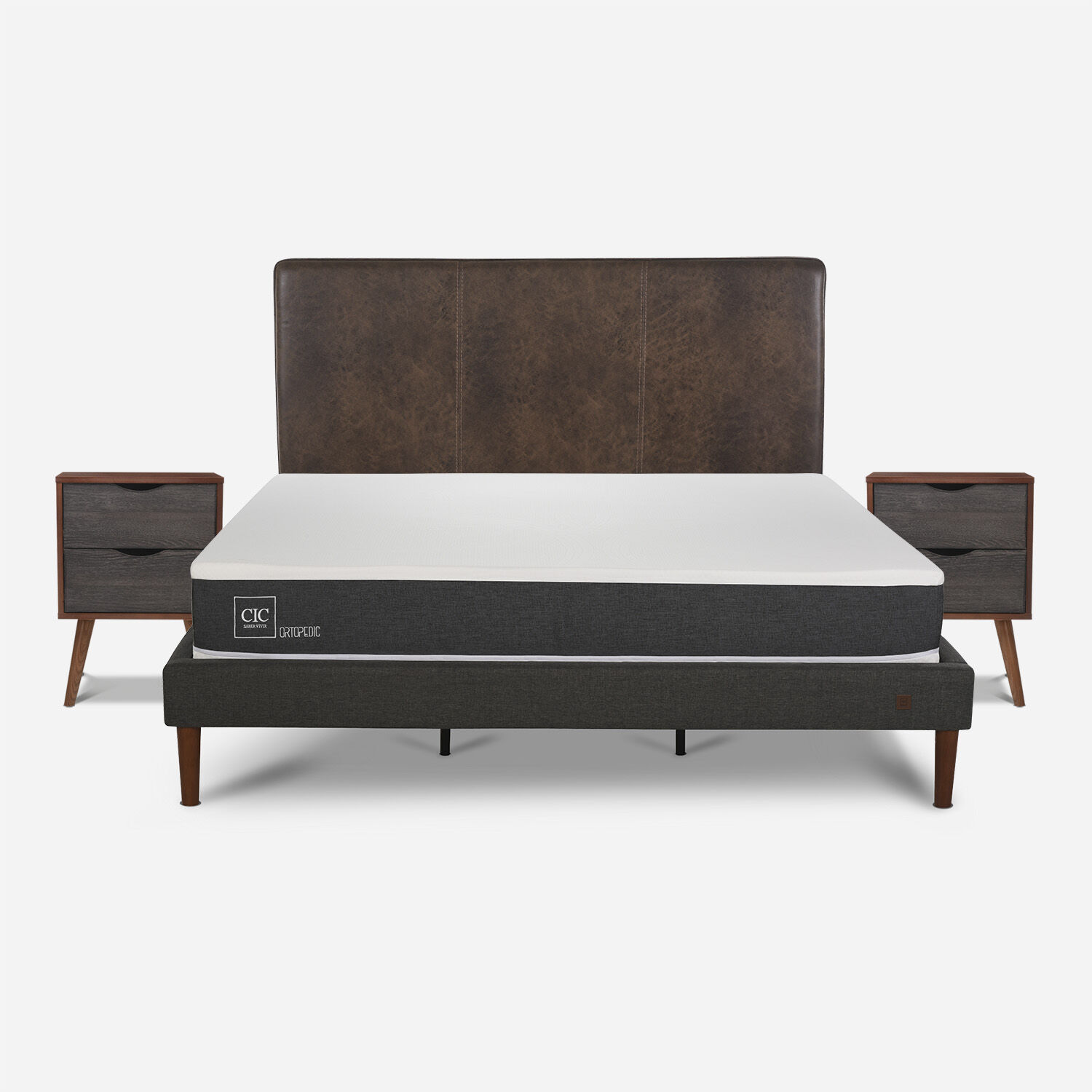 Cama Europea Curve King Ortopedic + Set Baker