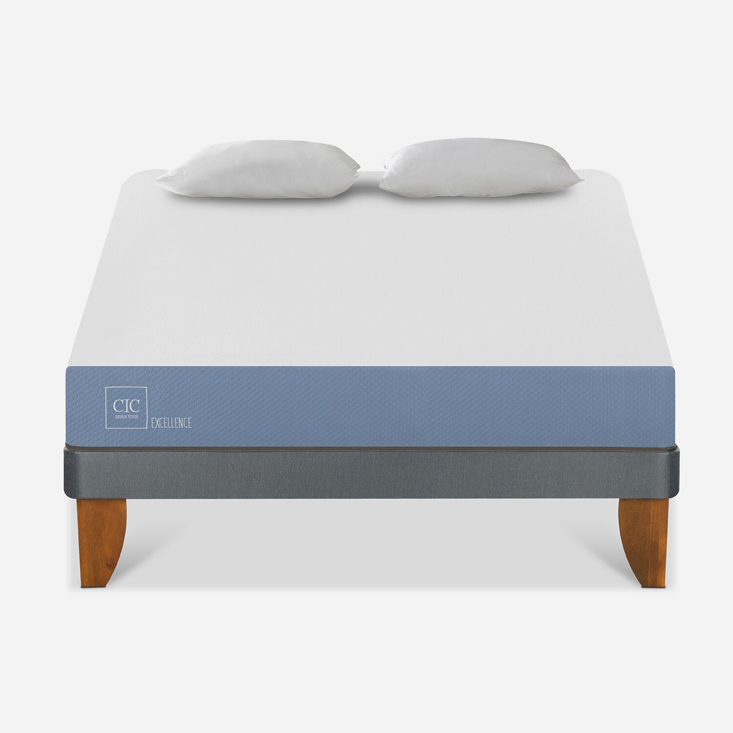 Cama Europea Full Excellence + Almohadas